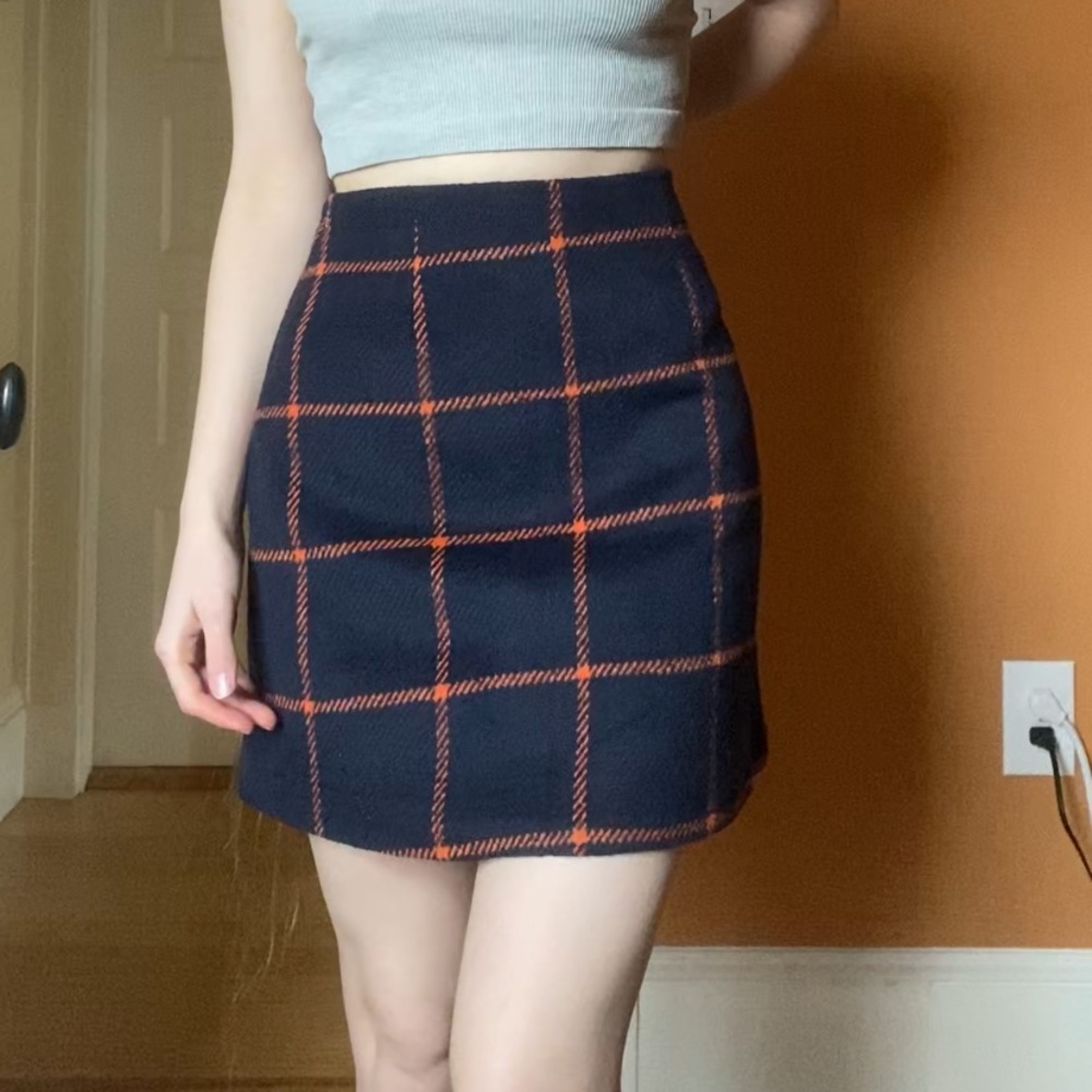 Plaid mini skirt S 26 nwt